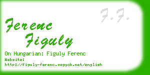 ferenc figuly business card